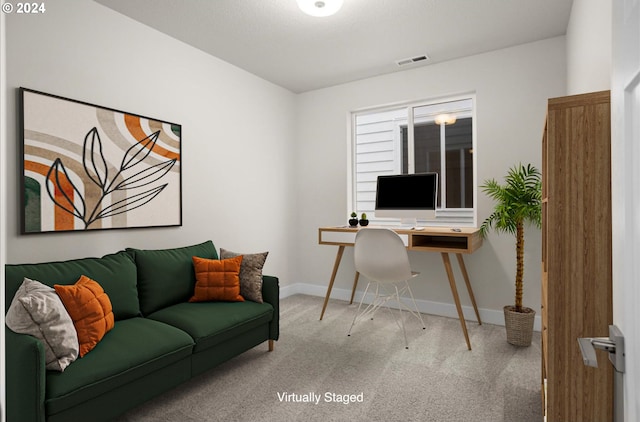 13886 SW Sabrina Ave, Tigard, OR 97140 - office area featuring baseboards, visible vents, and carpet flooring