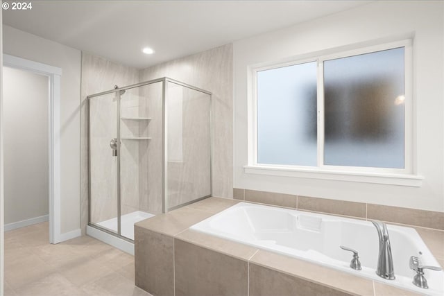 13886 SW Sabrina Ave, Tigard, OR 97140 - full bath featuring a bath, recessed lighting, and a stall shower