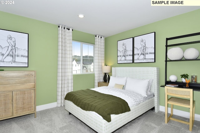 bedroom with carpet flooring