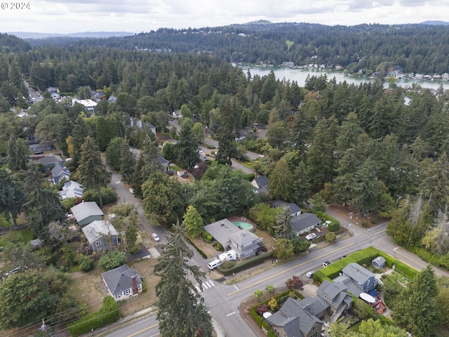 1212 Laurel St Unit 9, Lake Oswego, OR 97034 - aerial overview of property's location featuring a forest, a nearby body of water, and nearby suburban area