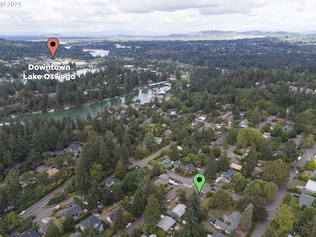 1212 Laurel St Unit 9, Lake Oswego, OR 97034 - aerial view of a water and mountain view and a heavily wooded area