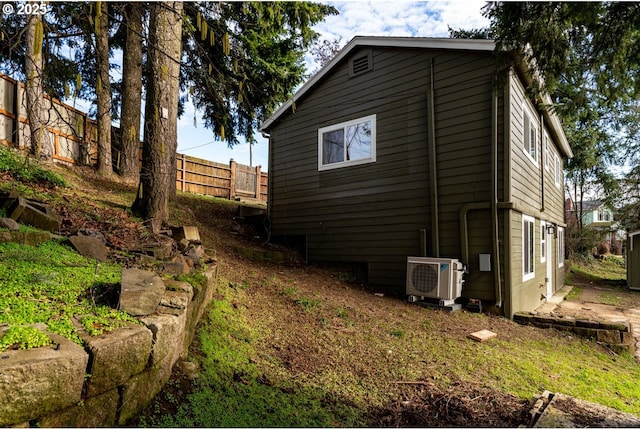 view of home's exterior featuring ac unit