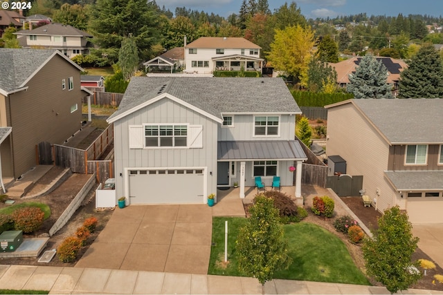 view of front of home featuring a garage