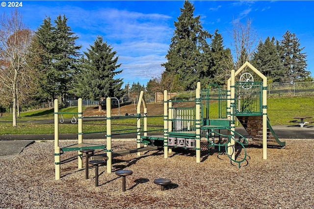 view of jungle gym