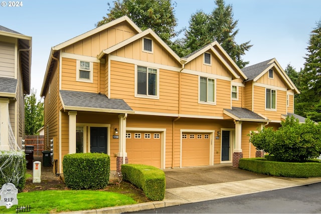 craftsman-style house with a garage