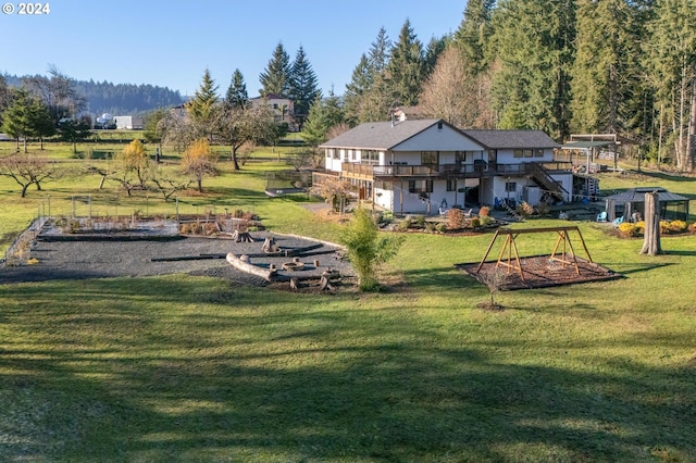 exterior space with a wooden deck