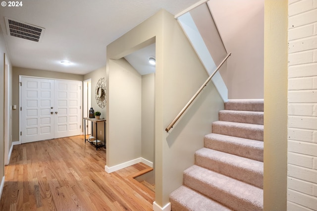 foyer featuring hardwood / wood-style floors