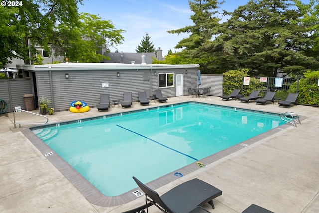 view of pool with a patio area