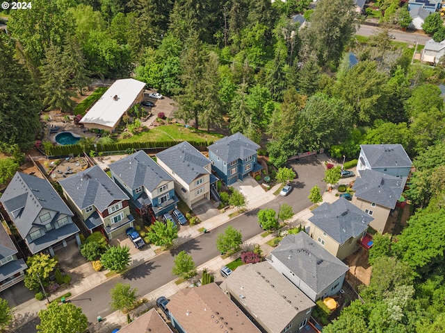 aerial view featuring a residential view
