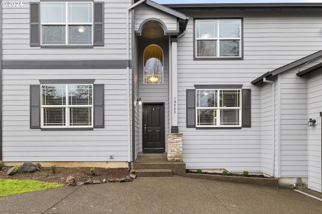 view of doorway to property