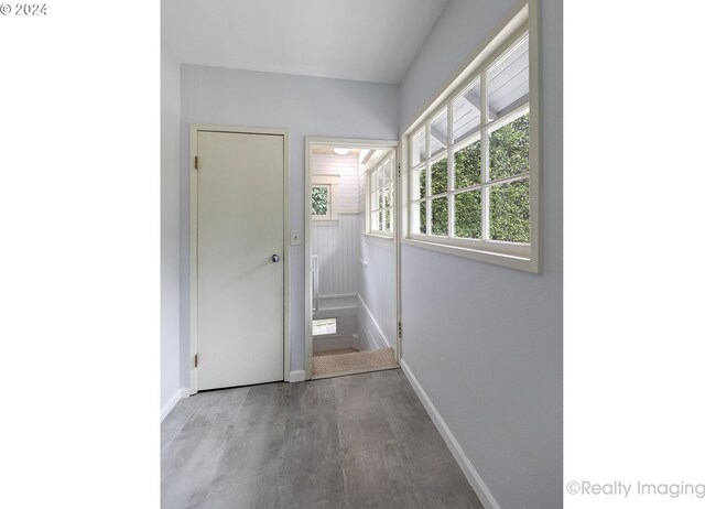 hall featuring hardwood / wood-style floors