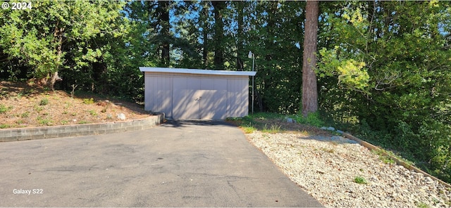 view of shed