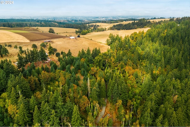 bird's eye view with a rural view