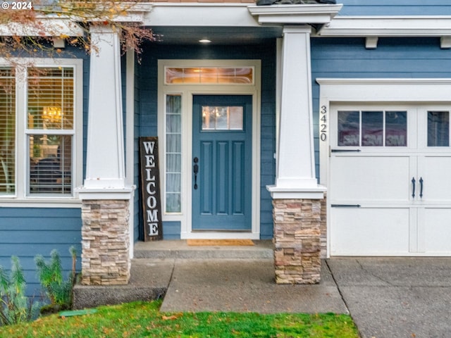 view of doorway to property