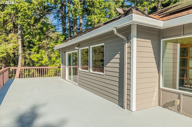 view of home's exterior featuring a patio area