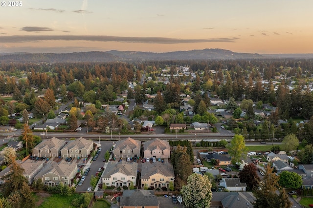 59 NE 134th Pl, Portland, OR 97230 - aerial view at dusk of a residential view and a mountain view