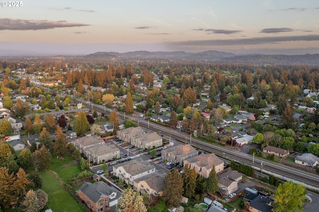 59 NE 134th Pl, Portland, OR 97230 - aerial view at dusk of a residential view and a mountain view