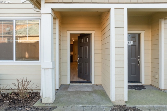 view of doorway to property