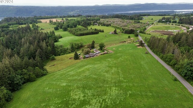 aerial view with a rural view