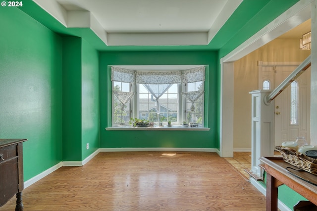 entrance foyer featuring light hardwood / wood-style floors