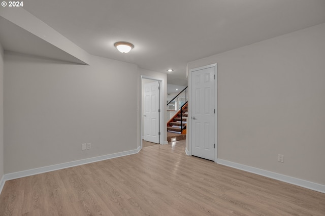 empty room featuring light hardwood / wood-style flooring