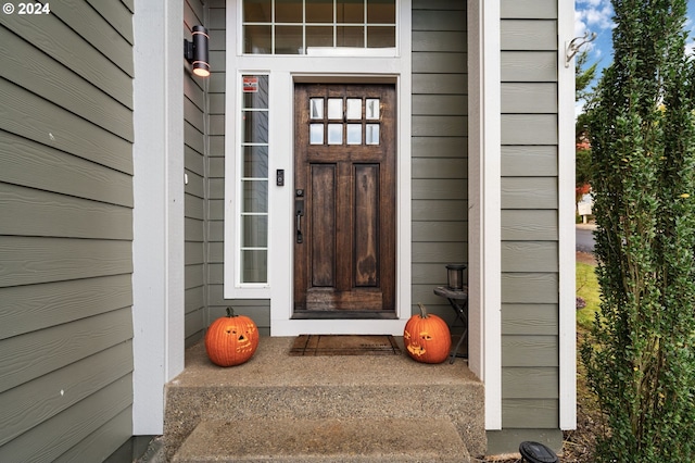 view of doorway to property