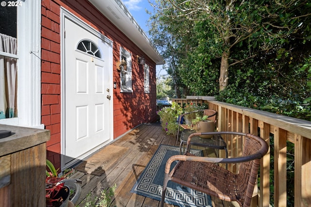 view of wooden deck