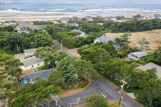 4624 Joshua Ln, Florence, OR 97439 - aerial view of property and surrounding area featuring extended coastline and nearby suburban area