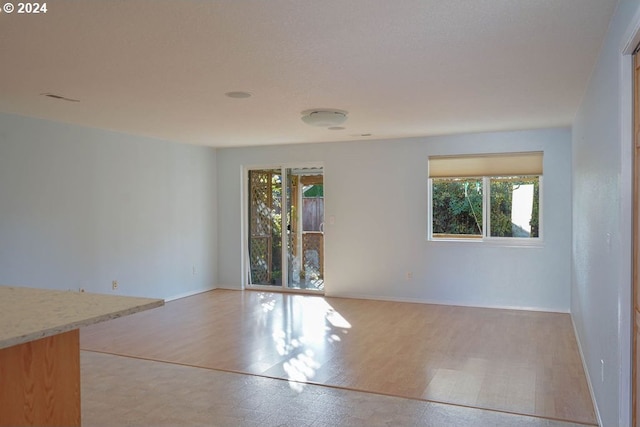 spare room featuring light hardwood / wood-style flooring and a wealth of natural light