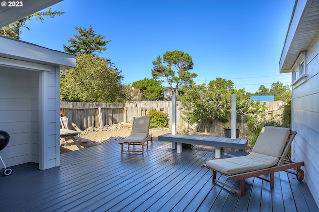 view of wooden deck