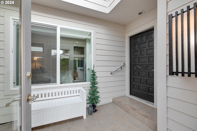 view of doorway to property