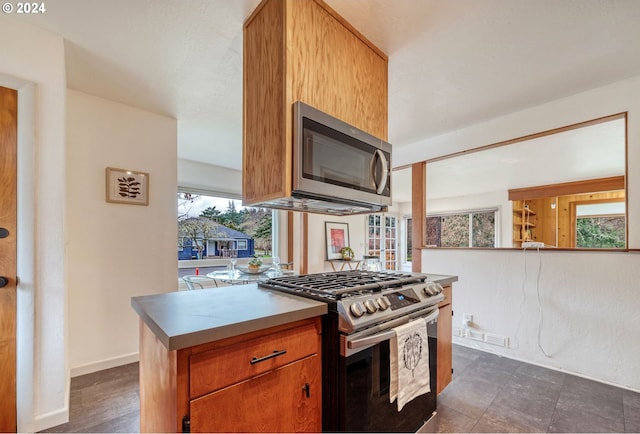 kitchen with appliances with stainless steel finishes