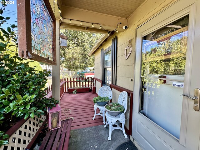 exterior space with a porch