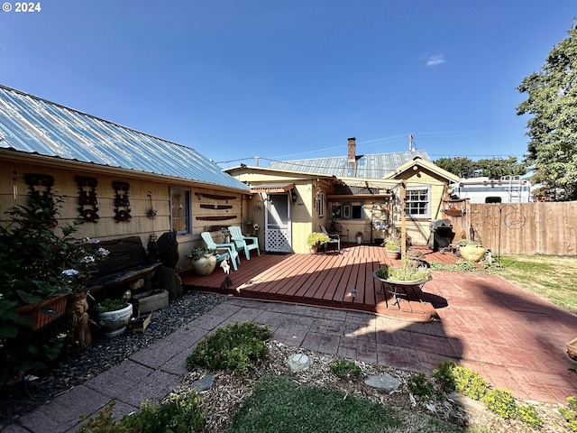 exterior space with a wooden deck