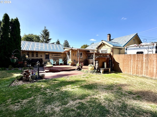 view of yard with a deck