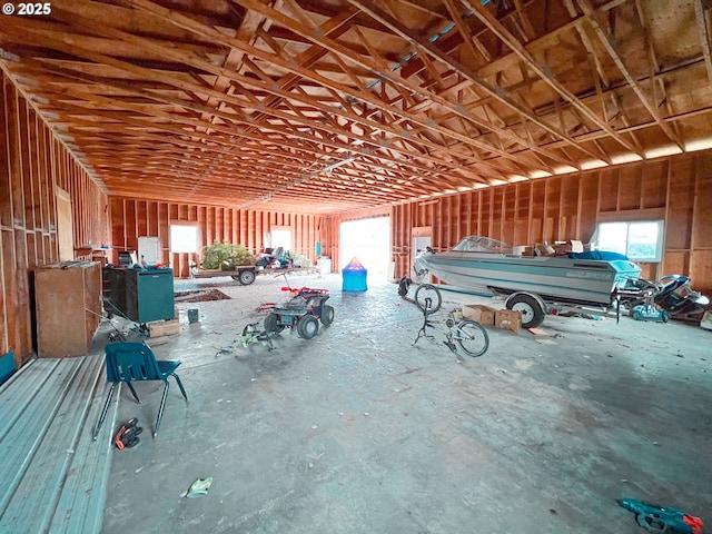 miscellaneous room with concrete floors