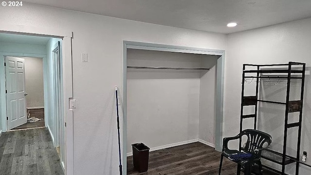 43460 Nicholson Dr, Port Orford, OR 97465 - unfurnished bedroom featuring wood finished floors and baseboards