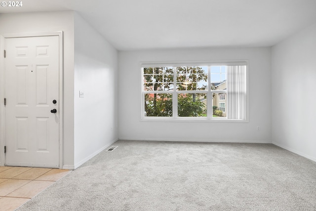 interior space with light carpet