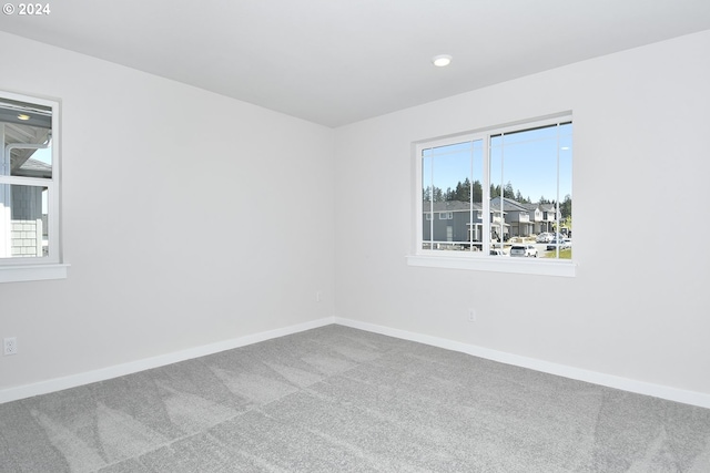 view of carpeted spare room