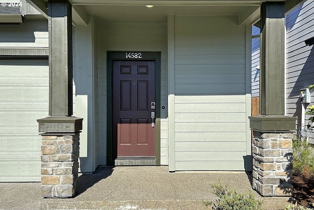 view of doorway to property