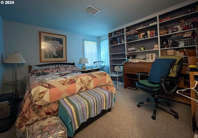 bedroom with carpet floors