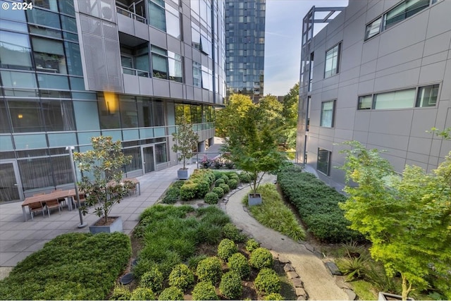 view of home's community with a patio