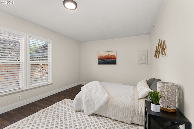 bedroom featuring wood-type flooring