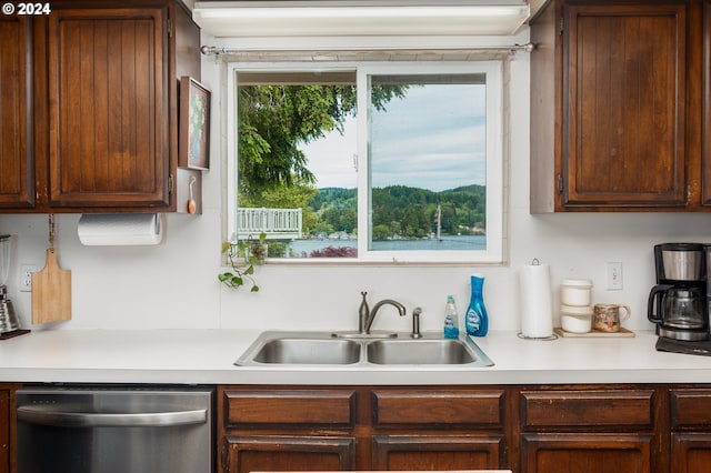 kitchen with sink and dishwasher