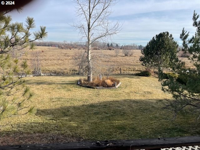 view of yard featuring a rural view