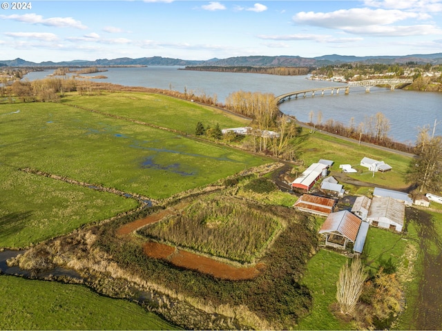 252 State Route 409, Cathlamet, WA 98612 - drone / aerial view featuring a water and mountain view