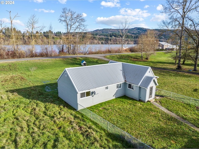 252 State Route 409, Cathlamet, WA 98612 - drone / aerial view featuring a mountain view