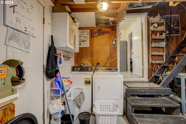 laundry area with separate washer and dryer