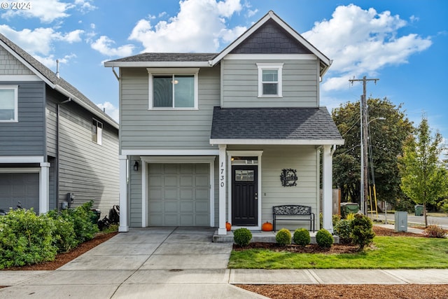 front facade featuring a garage