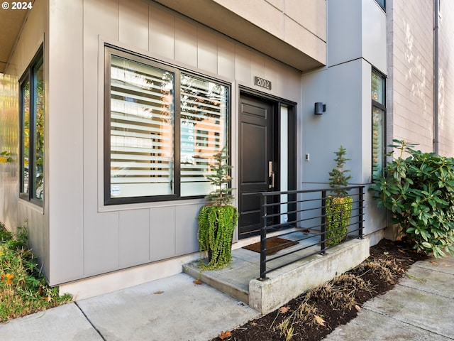 view of doorway to property